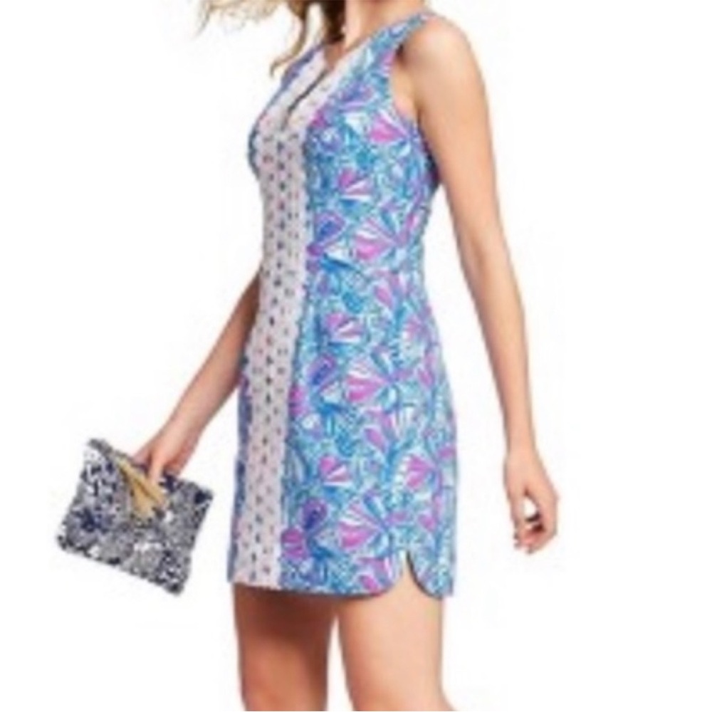 Lilly Pulitzer Blue and Pink Patterned Dress